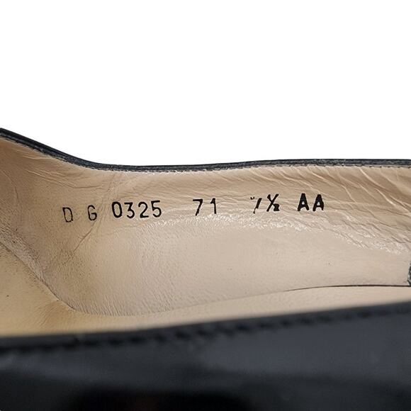 Salvatore Ferragamo Leather Semi Pointed Toe Slingback Heels Size 7.5 Narrow - Picture 4 of 7